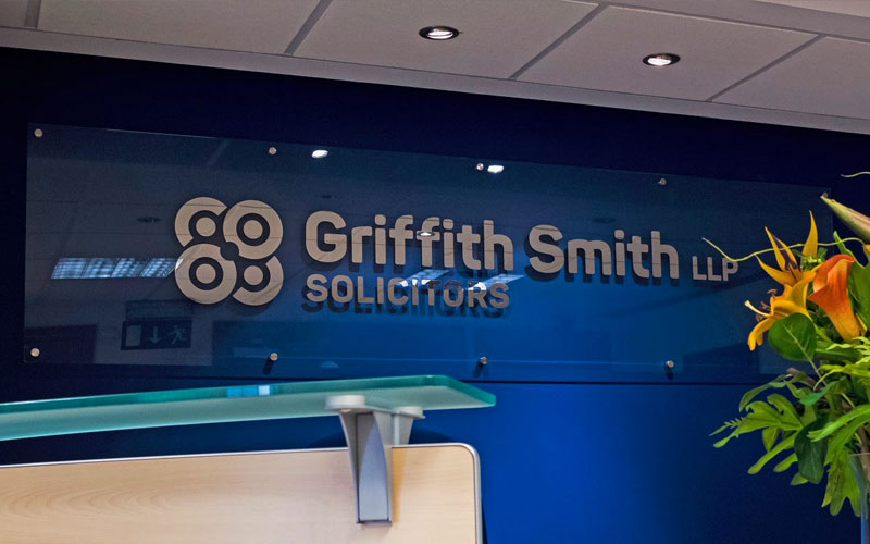 Griffith Smith Solicitors internal signage Griffith Smith Solicitors internal signage